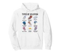 Tipi di Meduse Diverse Specie di Meduse Grafico Scienza Felpa con Cappuccio