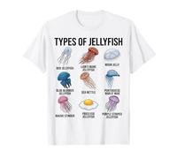 Tipi di Meduse Diverse Specie di Meduse Grafico Scienza Maglietta