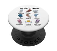 Tipi di meduse Diverse specie di meduse Grafico Scienza PopSockets PopGrip Adesivo