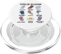 Tipi di meduse Diverse specie di meduse Grafico Scienza PopSockets PopGrip per MagSafe