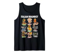 Tipi di Meme Brainrot Italiano Disegnato a Mano per i Bambini Canotta