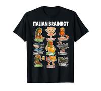 Tipi di Meme Brainrot Italiano Disegnato a Mano per i Bambini Maglietta