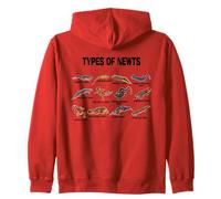 Tipi di Newts Vintage Salamandre Razze Newt Famiglia Felpa con Cappuccio
