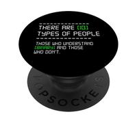 Tipi Di Persone Computer IT Nerd Binario Codice PC Regalo PopSockets PopGrip Adesivo