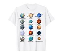 Tipi di Pianeti Astronomia Science Chart Maglietta