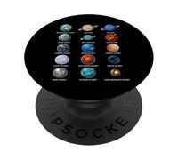 Tipi di pianeti Astronomia Science Chart PopSockets PopGrip Adesivo