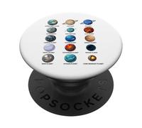 Tipi di pianeti Astronomia Science Chart PopSockets PopGrip Adesivo