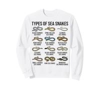 Tipi di Serpenti marini Mare Snake Specie Chart Marine Rettili Felpa