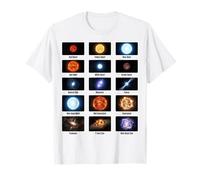 Tipi di Stelle Grafico astronomico Oggetti Stellari Educativi Maglietta