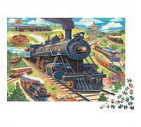 Tipi di treni Puzzles 1000 Pezzi In Treno retro carta Premium, Un Puzzles Per Gioco Familiare Divertente E Impegnativo, Ideale Per Puzzle Da Incorniciare, Per Rilassarsi, Stimolare La Crea