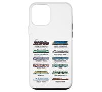 Tipi di treni Tabella dei veicoli ferroviari educativi per bambini Custodia per iPhone 12 mini