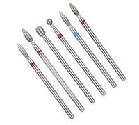 Tipi Teste per trapano per unghie 6 Pz/pacco Kit di punte per trapano per unghie in acciaio inossidabile Accessori per trapano per unghie Strumenti per lucidare le unghie per Nail Art (JG#9)
