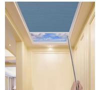 TIPIACE Nido d’ape cellulare manuale tetto lucernario (Blackout-Light Blue)