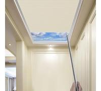 TIPIACE Tenda a nido d'ape manuale, in tessuto oscurante, per lucernario, dimensioni personalizzate (khaki 93021C)