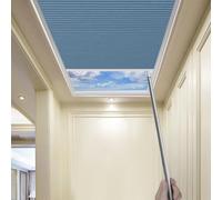 TIPIACE Tenda a nido d'ape manuale, in tessuto oscurante, per lucernario, dimensioni personalizzate (Light Blue 93021G)