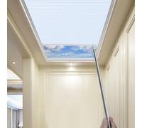 TIPIACE Tenda a nido d'ape manuale, in tessuto oscurante, per lucernario, dimensioni personalizzate (White 93021A)