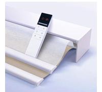 TIPIACE Tende Avvolgibili Motorizzate Giorno e Notte a Doppio Strato con Motore Ricaricabile e Coperchio - Per Casa, Ufficio e Hotel (Perspective White+Full blackout Light Coffee)