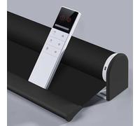 TIPIACE tende motorizzate ricaricabili Full Blackout spesse tonalità impermeabili del tessuto per la casa, dimensioni personalizzate (nero puro W120 x H230 cm)