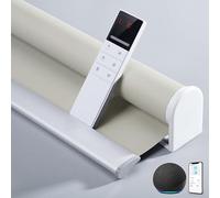 TIPIACE tende motorizzate ricaricabili Full Blackout spesse tonalità impermeabili del tessuto per la casa, dimensioni personalizzate (beige giallo W120 x H160 cm)