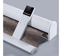 TIPIACE Tende Motorizzate Ricaricabili Funzionano Con Alexa Tramite Hub, Completamente Oscuranti, In Tessuto Jacquard Spesso, Per Casa e Ufficio (Jacquard-Caffè chiaro W210 x H230cm)
