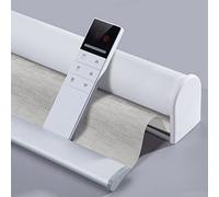 TIPIACE Tende Motorizzate Ricaricabili Lavorare con Alexa Tramite Hub Telecomando Full Blackout Spessore Jacquard Tessuto Ombre Finestre per la Casa (Jacquard-Beige Bianco W150 X H230cm)