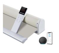 TIPIACE Tende Smart Motorizzate Oscuranti Impermeabil (Beige Yellow) | Tende motorizzate smart, sollevamento silenzioso, telecomando, tessuto impermeabile, per camera e ufficio, regolazione luce.