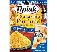 Tipiak Couscous Profumato con Spezie del Mondo 4 Bustine per Cottura 2 Minimo 4 x 65 g
