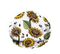 Tipo 0011 Gorro de ducha de baño impermeable doble Lindo guepardo Animal de dibujos animados Ramas de hierba Hojas Flores Gorro de ducha de moda reutilizable para mujeres Belleza Baño Cabello Spa Hoga