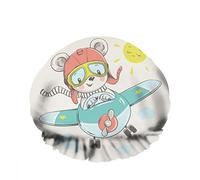 Tipo 0013 Gorro de ducha de baño impermeable doble Lindo guepardo Animal de dibujos animados Hierba Ramas Hojas Flores Gorro de ducha de moda reutilizable para mujeres Belleza Baño Cabello Spa Hogar H