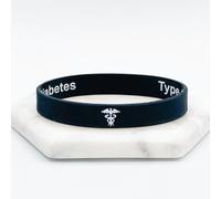 Tipo 1 Diabetes Medico Bracciale T1 Avvertimento Polsino Hidden Messaggio UK