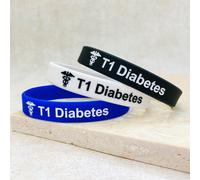 Tipo 1 Diabetes Polsino Allarme Medico Id Bande T1 Uno Sensibilizzazione UK