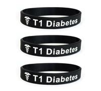 Tipo 1 Diabetes Polsino Allarme Medico Id Bande T1 Uno Sensibilizzazione UK