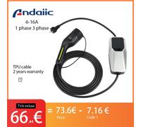 Tipo 1 tipo 2 EV caricabatterie scatola di ricarica elettrica per auto elettrica 6A-16A 10 metri 4 metri 1 fase EVSE cavo di ricarica modalità 2 T2 16A 1 phase 4 meters