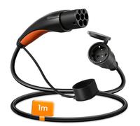 Tipo 2 a Schuko Adattatore, 16A/3,5kW/1m, per Stazione di Ricarica Tipo2 | Compatibile con motociclette elettriche, e-bike, e-scooter, Pronto all'uso