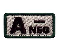Tipo A negativo Gruppo sanguigno tattico con Fissaggio Chiusura a uncino e asola Ricamata Toppa, Multitan