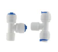 Tipo a T da 6,5 mm 9,5 mm diametro esterno a 1/4 "3/8" maschio attacco rapido a pressione for collegare il raccordo del tubo for il filtro ad osmosi inversa RO(PB 9.53mm-1I4-9.53mm Tee Male)
