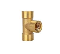 Tipo a T Tubo di Raccordo In Ottone Adattatore Accoppiatore Connettore for Acqua Combustibile Gas 1/8 "1/4" 3/8 "1/2" 3/4 "1" BSP Filettatura Femmina 3 Vie(3/4")