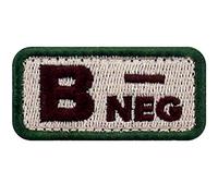 Tipo B negativo Gruppo sanguigno tattico con Fissaggio Chiusura a uncino e asola Ricamata Toppa, Multitan