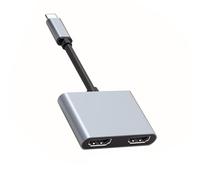 Tipo C A 2 HDTV Splitter Adattatore Uscita Video 4K Per Laptop Espansione Lavoro Multiplo HUB Doppio Hdtv Tipo C Dock