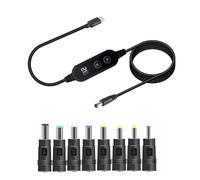 Tipo C A DC5521 Cavo Adattatore Tensioni Regolabili 5V9V12V15V20V Per Laptop E Gadget Elettronici Convertitore di Tensione Regolabile
