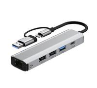 Tipo C alla docking station USB3.0 USB2.0 di Ethernet 100mbps/1000mbps dell'adattatore di rete RJ45 per il PC