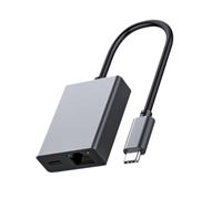 Tipo C Doppia Funzione Ethenet Hub Con PD100W Ricarica Veloce Lega di Alluminio Design di Piccole Dimensioni Per Laptop Tablet Hub Adattatore USB