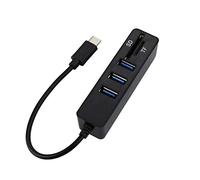 Tipo C HUB lettore di schede 2 in 1 Type-C OTG USB 2.0 hub splitter combo 3 porte SD/TF lettore di schede USB 2.0 hub splitter 2.0 multi USB (colore: nero)