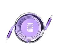 Tipo - Cavo a scomparsa, cavo retrattile, 100 W - Ricarica rapida fino a, trasmissione rapida, cavo dati con lunghezza regolabile per un fusibile PLU per smartphone, Table