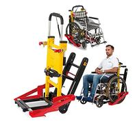 Tipo cingolato - Montascale Elettrico (Posto su Sedia a rotelle), con Maniglia telescopica, carico Massimo 440 libbre/200 kg, Motore Senza spazzole, per Il trasferimento di pazient