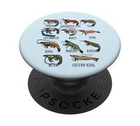 Tipo Di Gamberetti Specie Di Gamberi Per Gli Amanti Del Pesce E Chef PopSockets PopGrip Adesivo