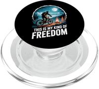 Tipo di libertà Bikepacking Natura Luna Notte Ciclismo Retro PopSockets PopGrip per MagSafe