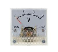 Tipo di quadrante for misuratore di tensione CC Voltmetro Pannello analogico Rettangolare Tester di volt in plastica 3/5/10/15/20/30/50/100/150/250V(0-15v)