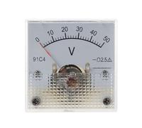 Tipo di quadrante for misuratore di tensione CC Voltmetro Pannello analogico Rettangolare Tester di volt in plastica 3/5/10/15/20/30/50/100/150/250V(0-50v)