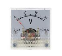 Tipo di quadrante for misuratore di tensione CC Voltmetro Pannello analogico Rettangolare Tester di volt in plastica 3/5/10/15/20/30/50/100/150/250V(0-30v)